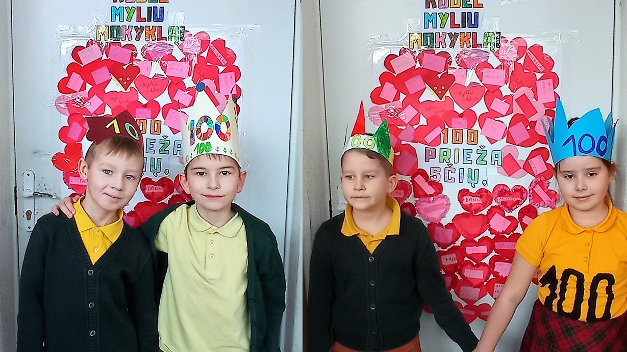100 Emilis, austėja, Gabrielius, Kajus